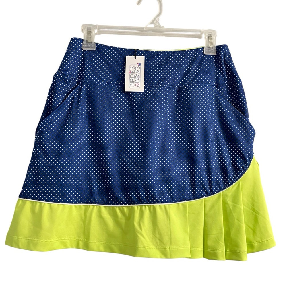Birdies & bows polka dot tennis skort mini Skirt pleat pickleball tennis core